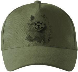 Pomeranian, černý tisk