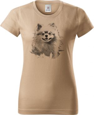 Pomeranian, černý tisk