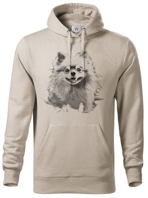 Pomeranian, černý tisk