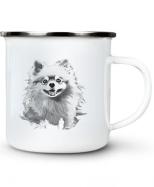 Pomeranian, černý tisk