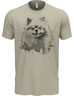 Pomeranian, černý tisk