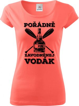 Pořádně zavodněný vodák. Černý tisk