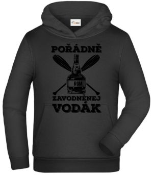 Pořádně zavodněný vodák. Černý tisk