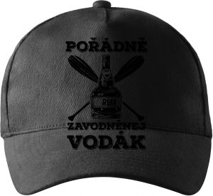 Pořádně zavodněný vodák. Černý tisk