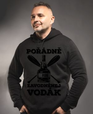 Pořádně zavodněný vodák. Černý tisk