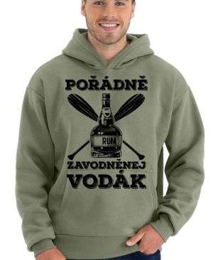 Pořádně zavodněný vodák. Černý tisk