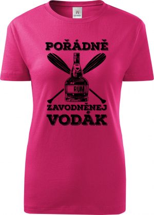 Pořádně zavodněný vodák. Černý tisk