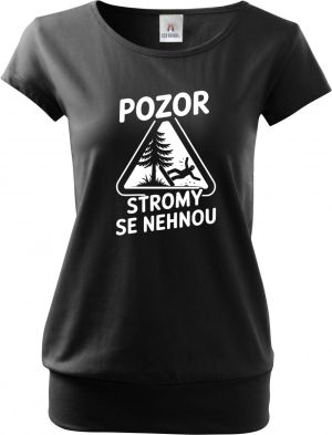 Pozor, stromy se nehnou, bílý potisk