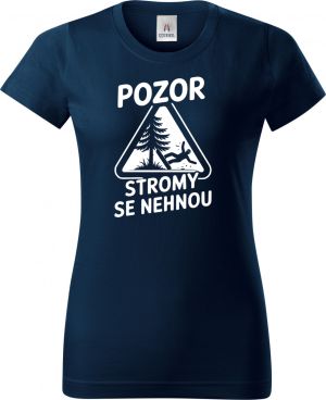 Pozor, stromy se nehnou, bílý potisk