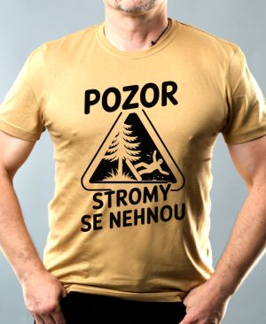Pozor, stromy se nehnou, černý potisk