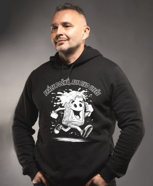 Práce počká, ale pivo uteče, bílý tisk