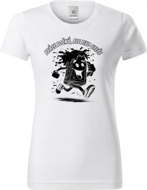 Práce počká, ale pivo uteče, černý tisk