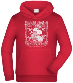 Proud života, bílý potisk