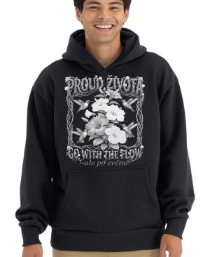 Proud života, bílý potisk