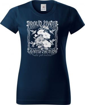 Proud života, bílý potisk