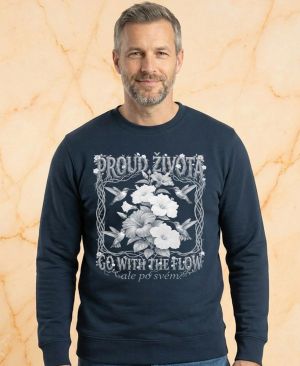 Proud života, bílý potisk