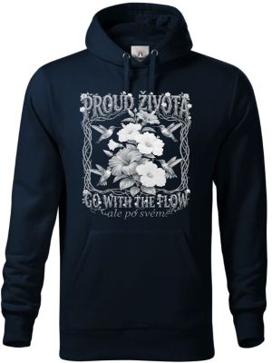 Proud života, bílý potisk