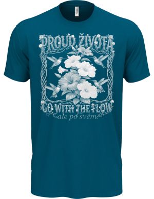 Proud života, bílý potisk