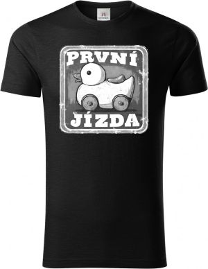 První jízda, bílý potisk