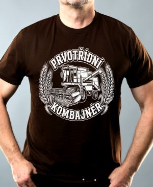 Prvotřídní kombajnér, bílý potisk