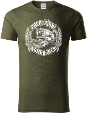 Prvotřídní kombajnér, bílý potisk