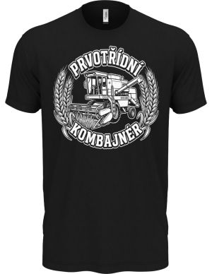 Prvotřídní kombajnér, bílý potisk