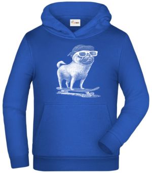 Psí jízda, mops, bílý potisk