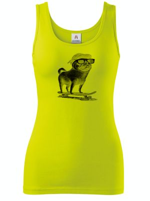 Psí jízda, mops, černý potisk