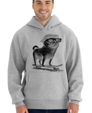 Psí jízda, mops, černý potisk