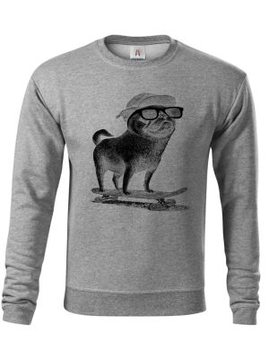 Psí jízda, mops, černý potisk