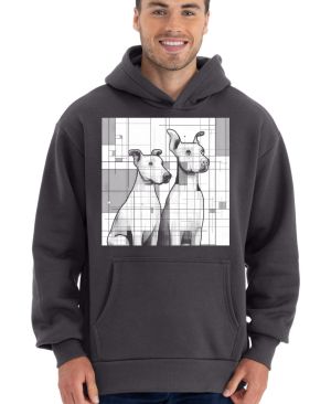 Psi v kubistickém stylu, V2, bílý potisk