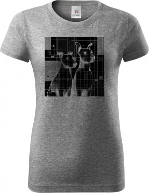 Psi v kubistickém stylu, V2, černý potisk