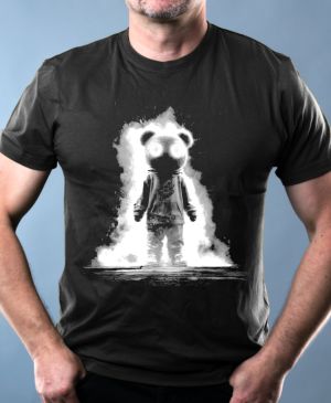 Psycho medvěd, bílý potisk