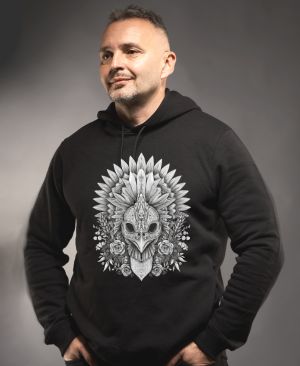 Ptačí šaman, bílý potisk