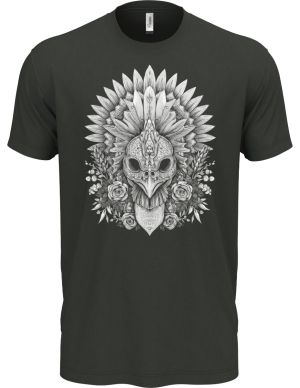 Ptačí šaman, bílý potisk