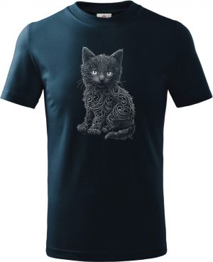 Půlnoční kočka, bílý potisk