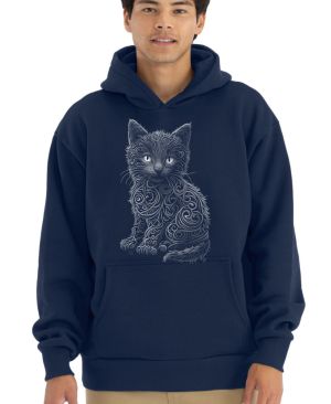 Půlnoční kočka, bílý potisk