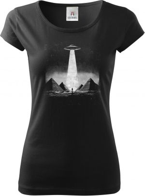 Pyramidy a UFO, bílý tisk