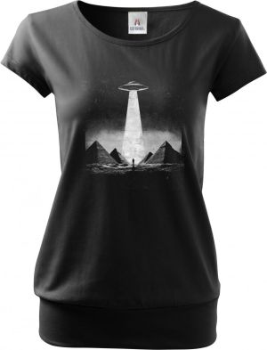 Pyramidy a UFO, bílý tisk