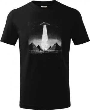 Pyramidy a UFO, bílý tisk