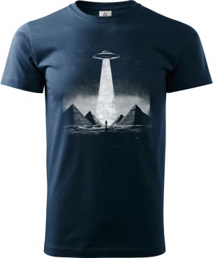 Pyramidy a UFO, bílý tisk