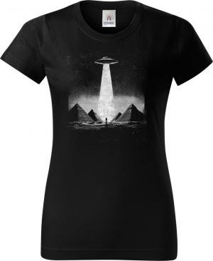 Pyramidy a UFO, bílý tisk