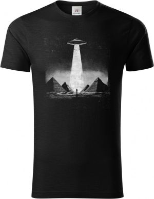 Pyramidy a UFO, bílý tisk