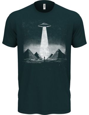 Pyramidy a UFO, bílý tisk