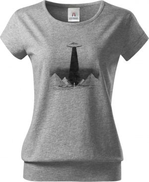 Pyramidy a UFO, černý tisk