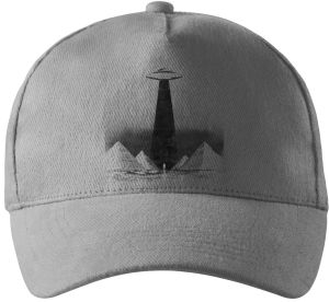 Pyramidy a UFO, černý tisk