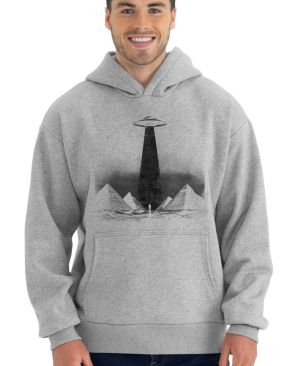 Pyramidy a UFO, černý tisk