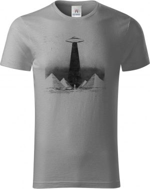 Pyramidy a UFO, černý tisk