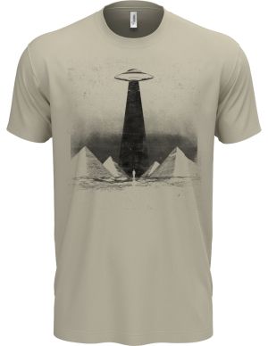 Pyramidy a UFO, černý tisk