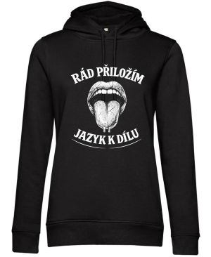 Rád přiložím jazyk k dílu, bílý potisk